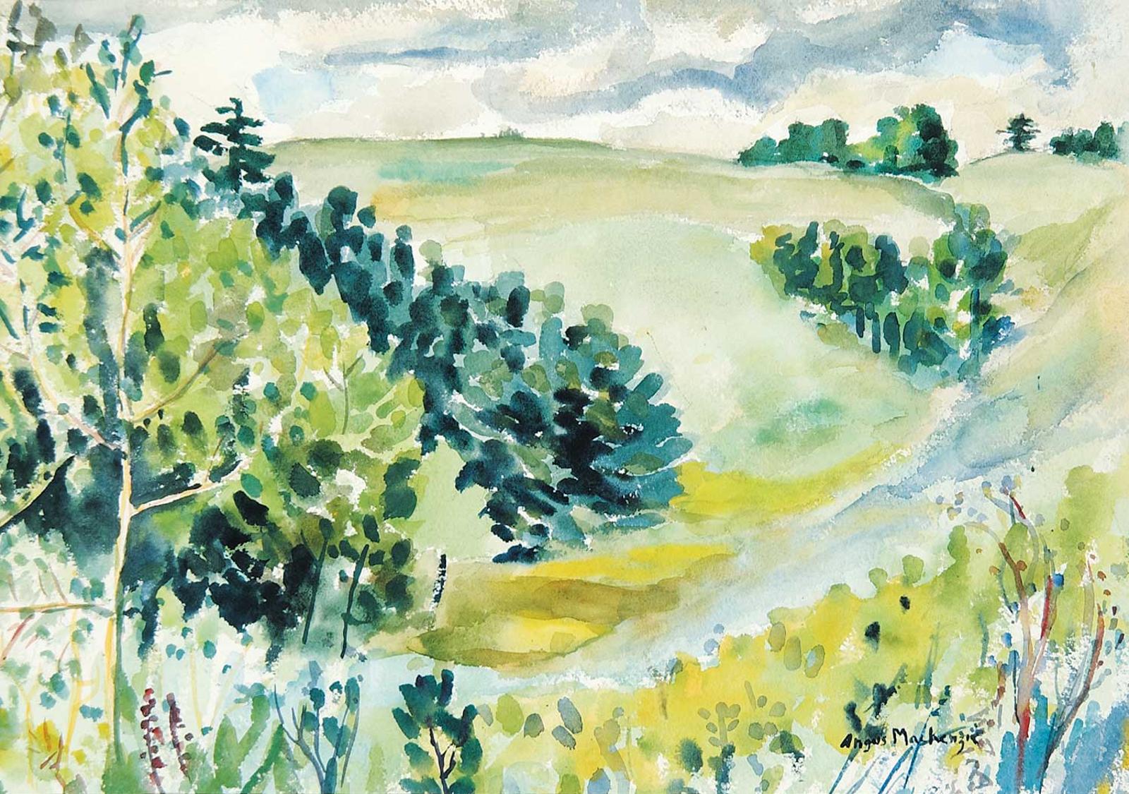 Angus MacKenzie - Field with Poplars