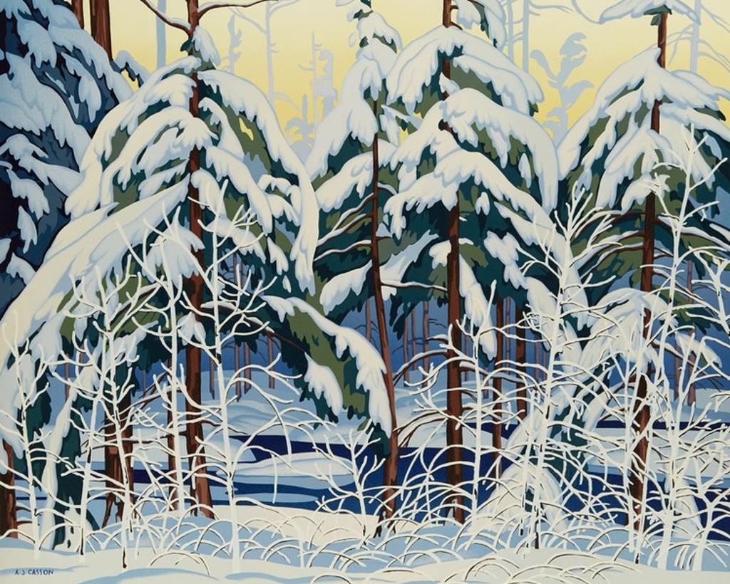 Alfred Joseph (A.J.) Casson (1898-1992) - Snow Laden Spruce; White Forest; White Pine; Alone la Cloche