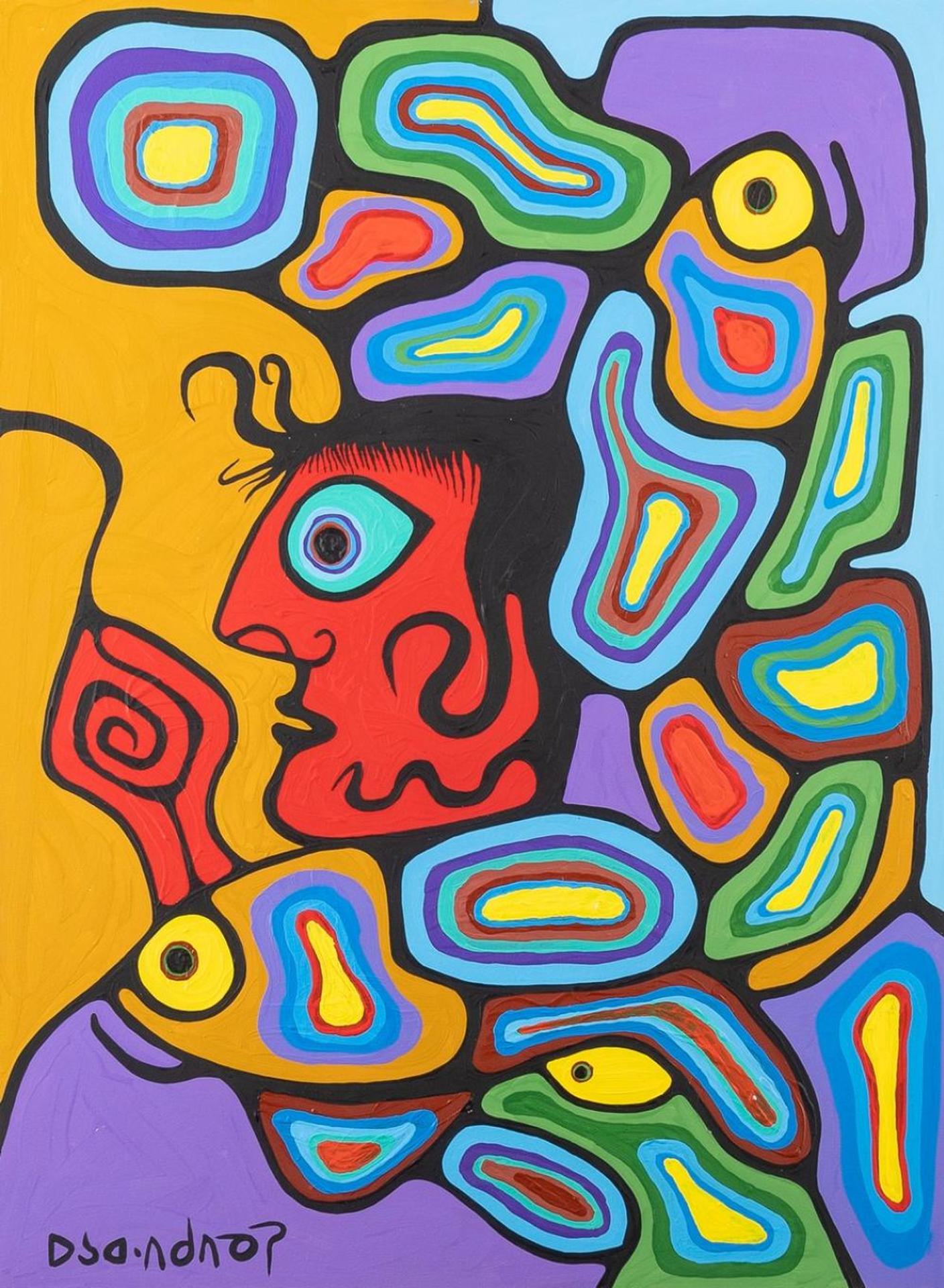 Norval H. Morrisseau (1931-2007) - The Erotic Copper Thunderbird As I See Myself