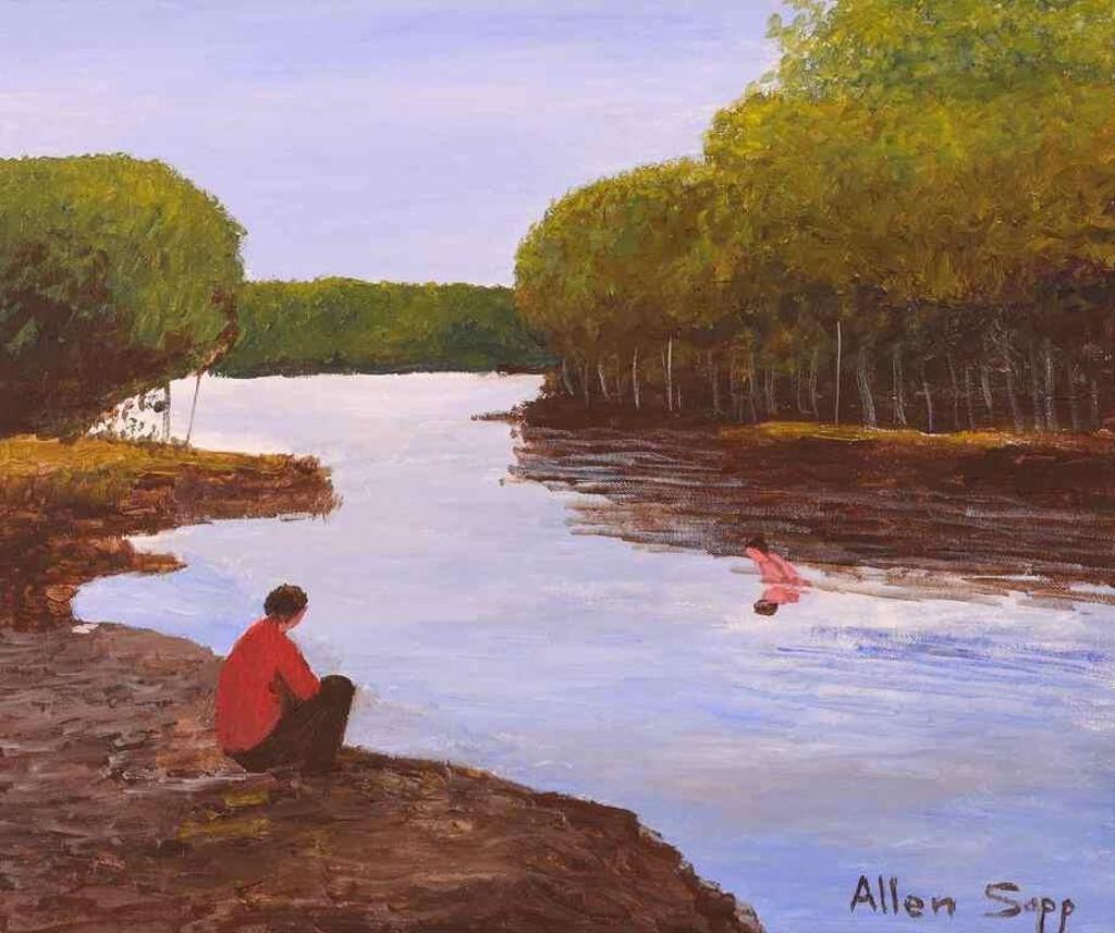 Allen Fredrick Sapp (1929-2015) - Having A Swim