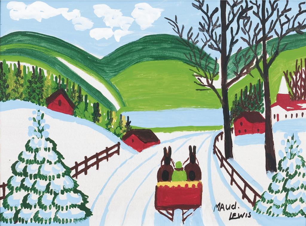 Maud Kathleen Lewis (1903-1970) - Sleigh Ride In Winter