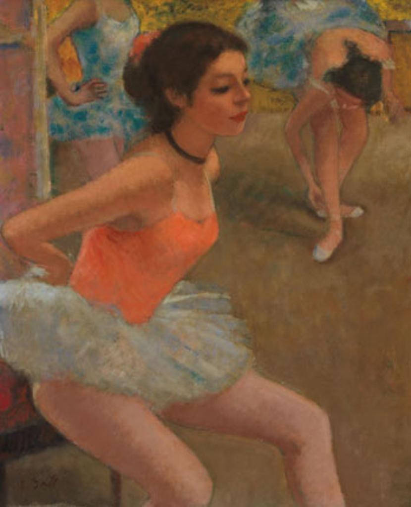François Gall (1912-1987) - Marie-Lize ballerine, se prèparent a la danse dans les coulisses
