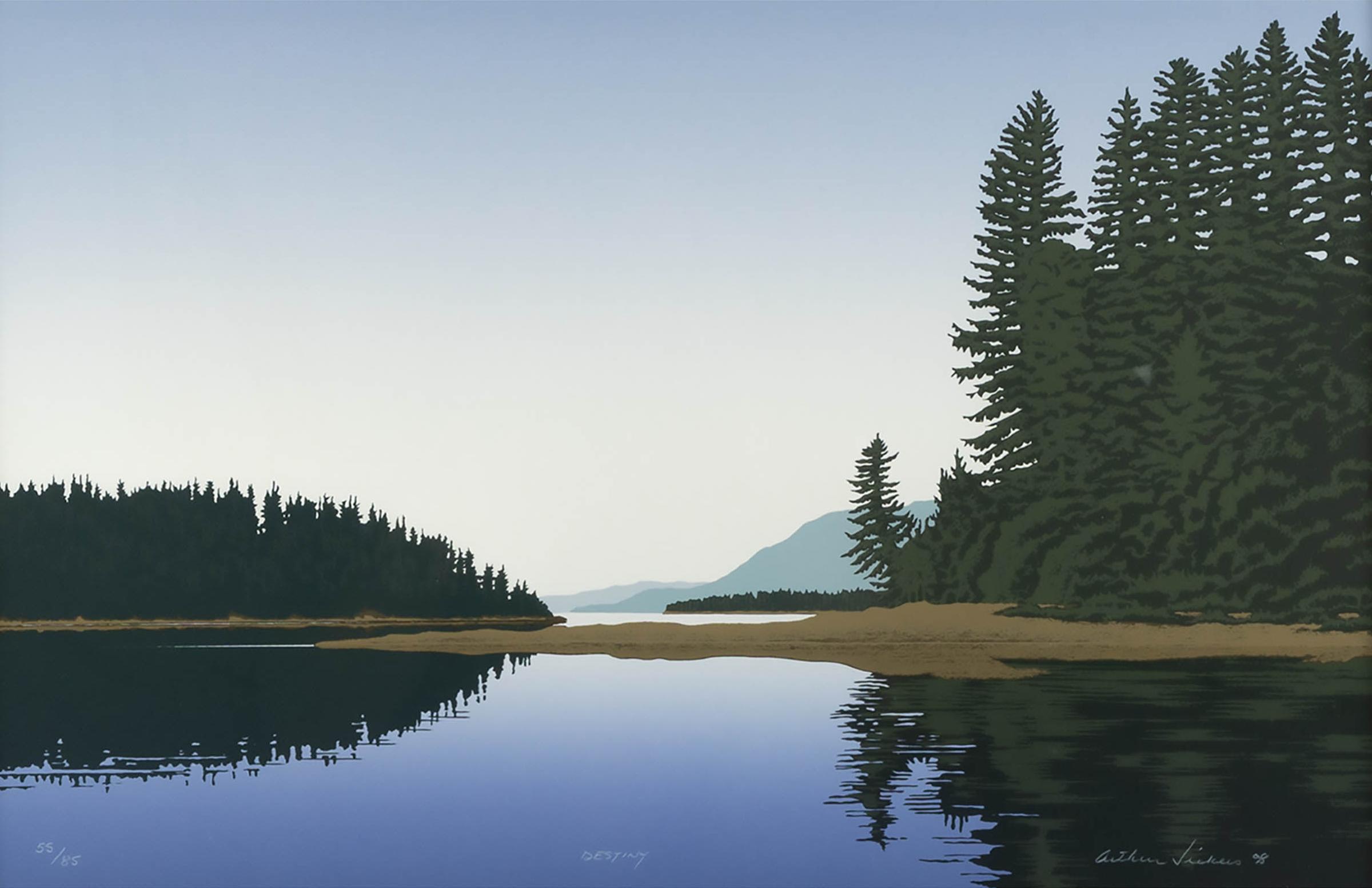 Arthur Vickers (1947) - Lake Scene - Destiny, 1998