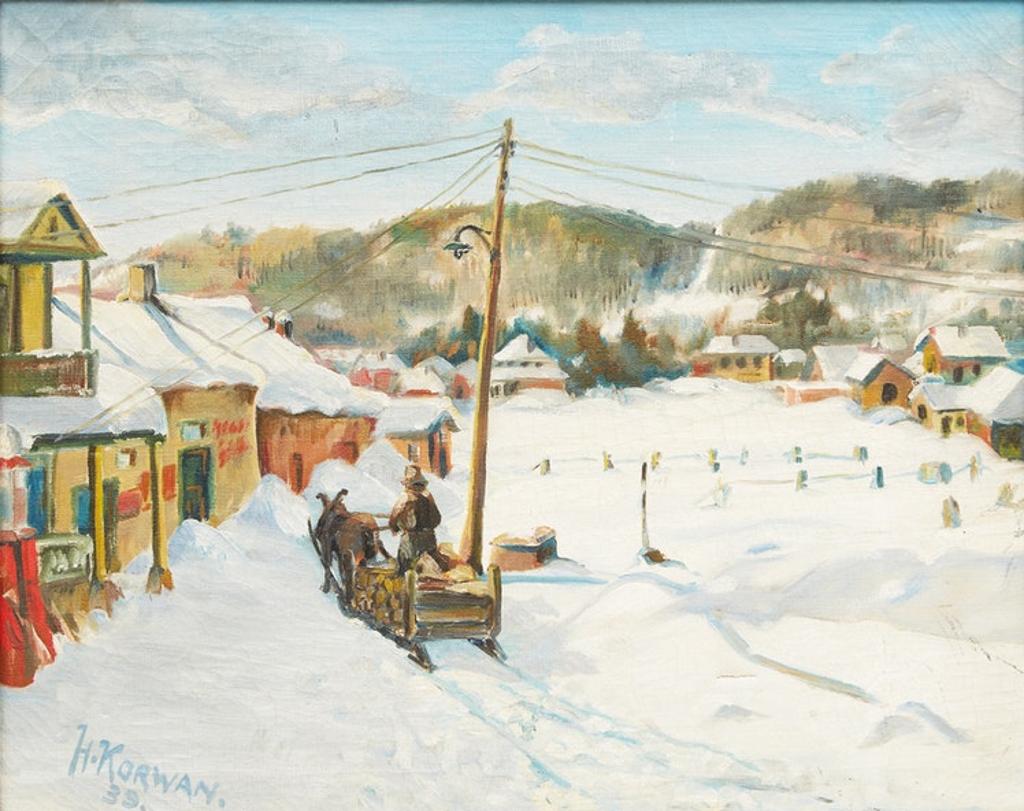 H Korwan - Quebec Laurentian Village in Winter