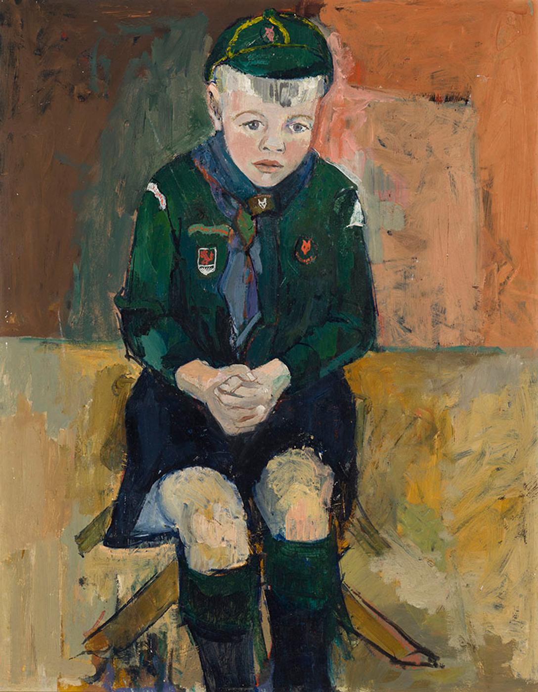 Molly Joan Lamb Bobak (1922-2014) - Portrait of a Young Boy (Alex Bobak)