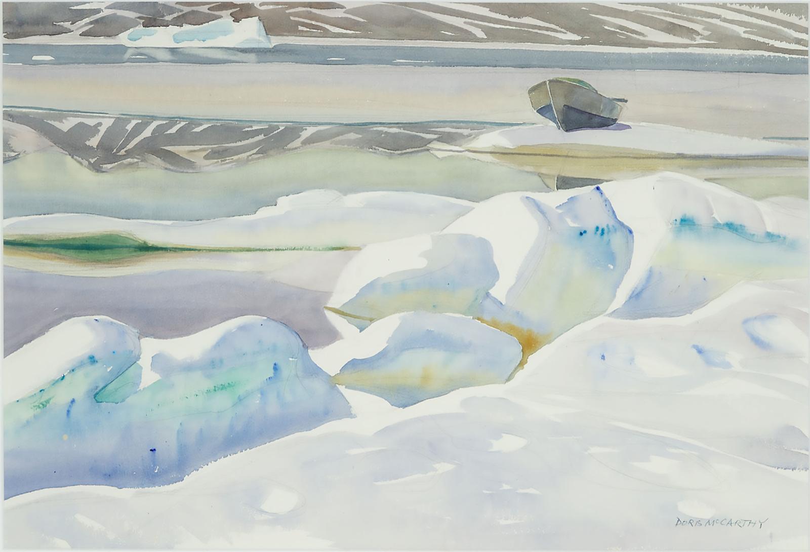 Doris Jean McCarthy (1910-2010) - Shore Shapes And The Iceberg, 1981