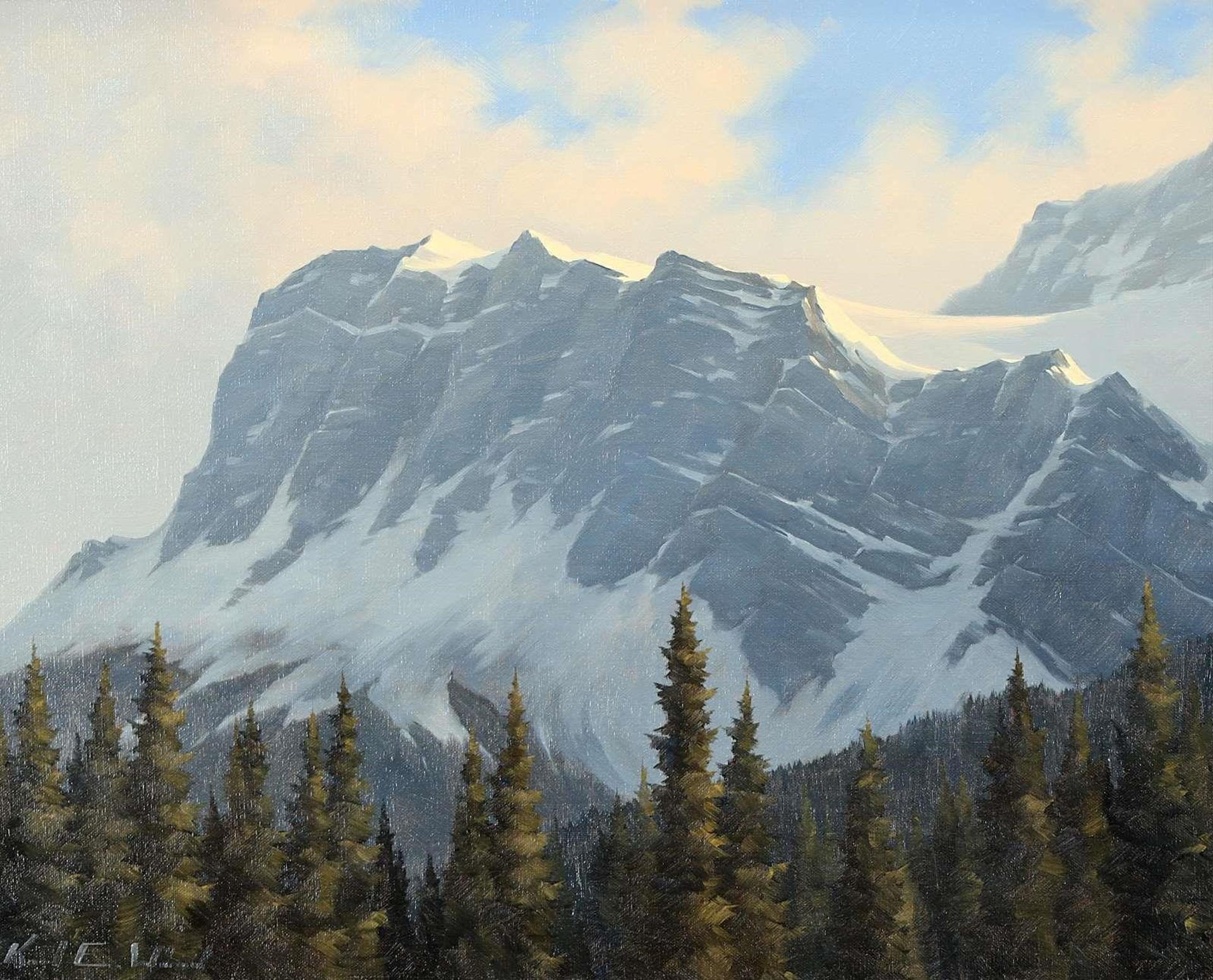 Karl E. Wood (1944-1990) - A Glacier-Rimmed Peak