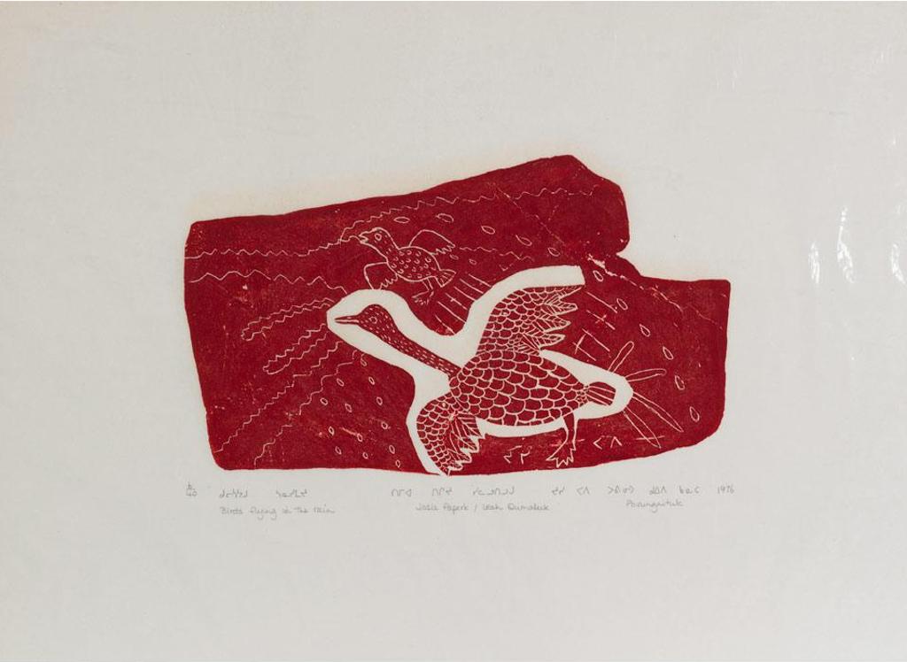 Josie Pamiutu Papialuk (1918-1996) - Birds Flying In The Rain