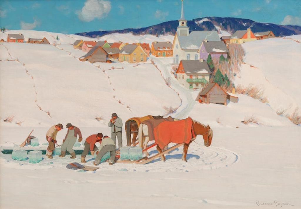 Clarence Alphonse Gagnon (1881-1942) - Ice Harvest, Quebec, 1935
