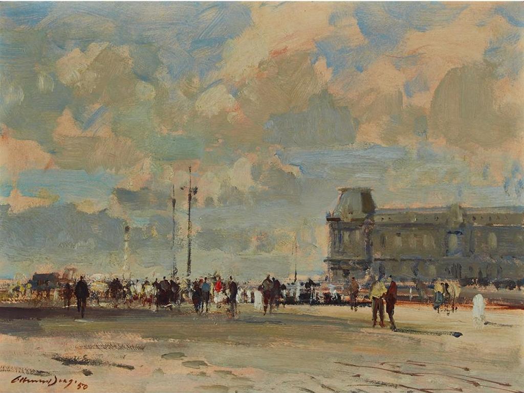 Edward Brian Seago (1910-1974) - Quayside Scene - Ostend, 1950