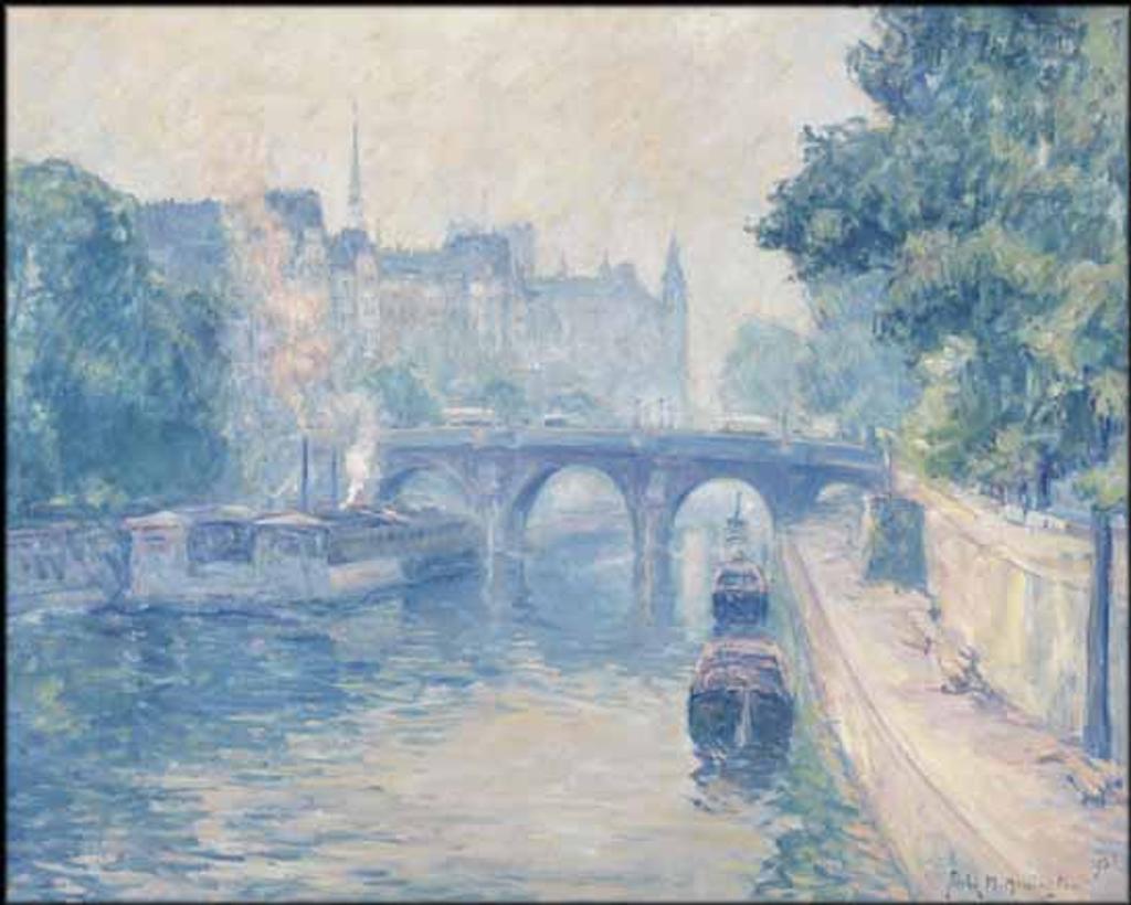 Franklin Milton Armington (1876-1941) - Pont Neuf, Paris - brume de matin