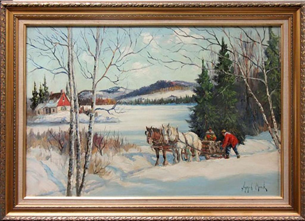 Joseph Monk (1908-1984) - Hauling Logs - Winter