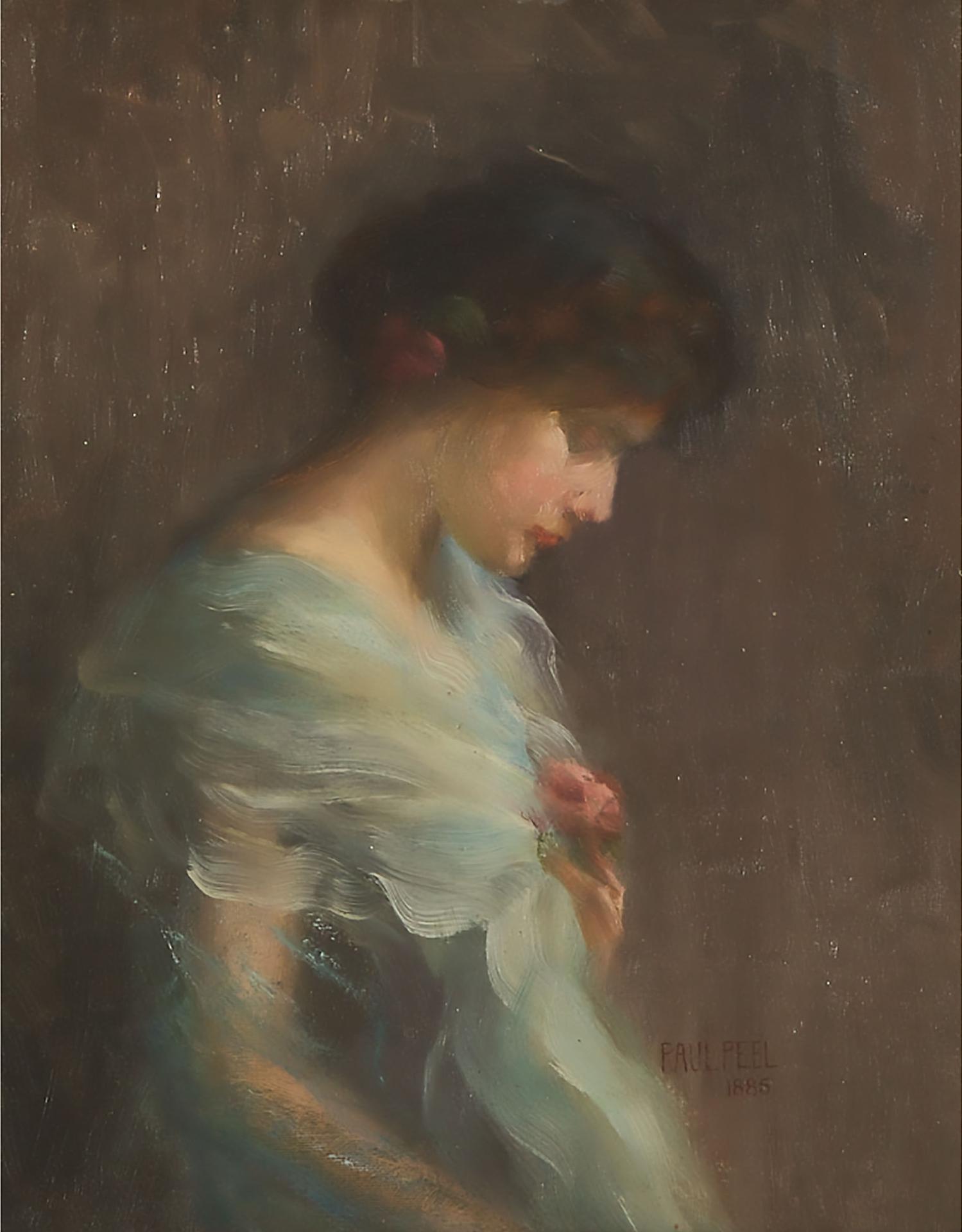 Paul Peel (1860-1892) - Portrait Of A Woman, 1885