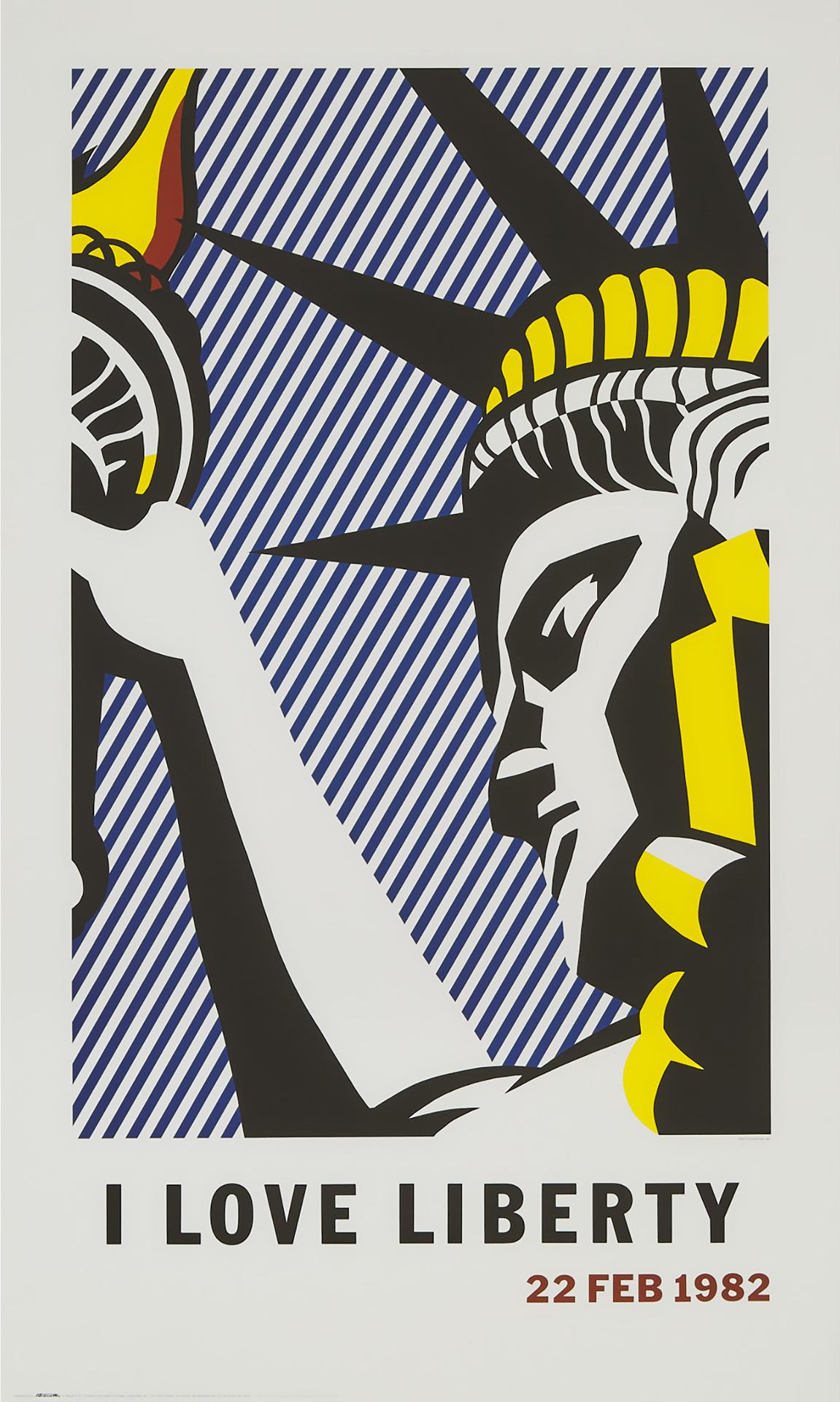 Roy Lichtenstein (1923-1997) - I Love Liberty, Washington, D.C., Ca. 1982 [corlett, P. 176 & 306]