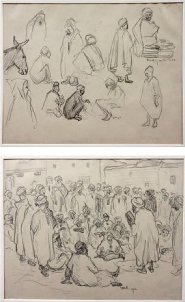 Franklin Milton Armington (1876-1941) - Figure Studies; Market Scene