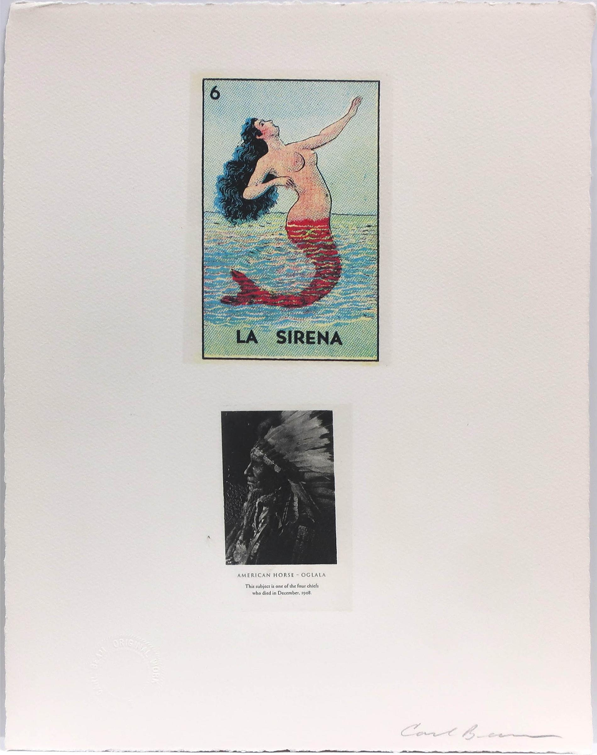 Carl Beam (1943-2005) - La Sirena/American Horse-Oglala