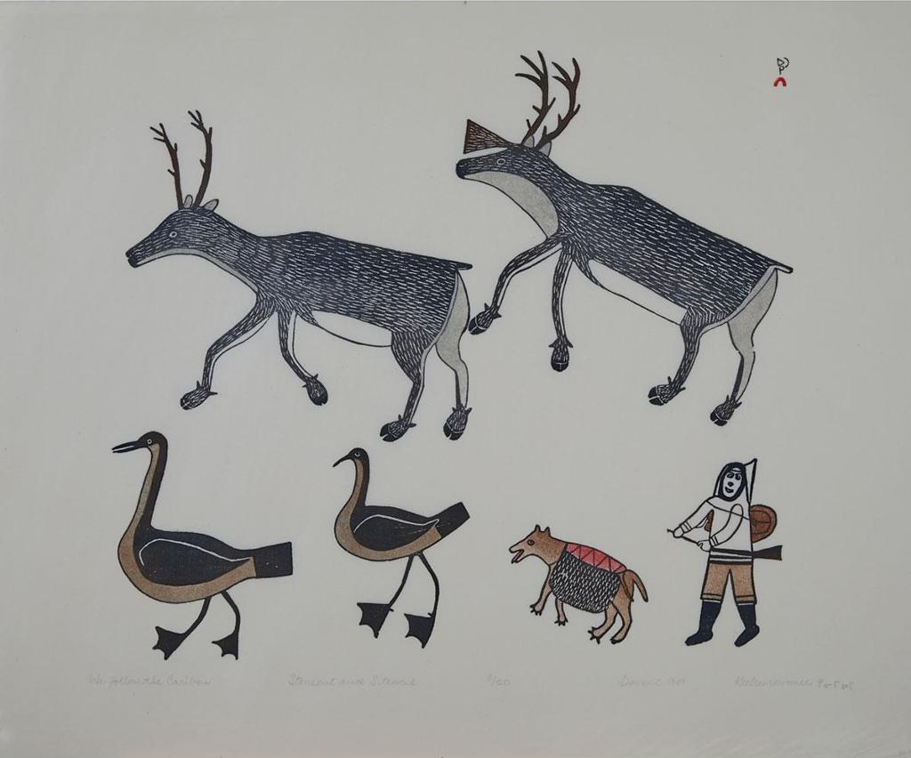 Keeleemeeoomee Samualie (1919-1983) - We Follow The Caribou