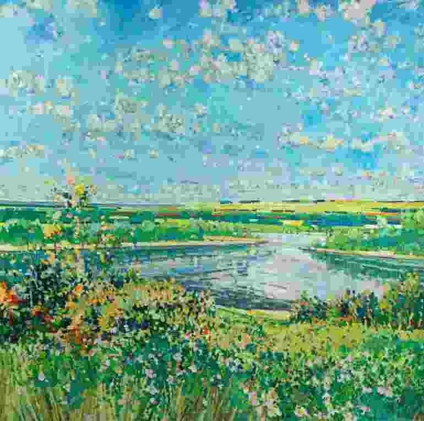 Darrell Bell (1959-2021) - Roses, River, Clouds, 1991