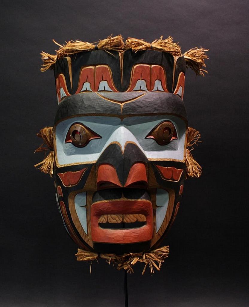 Tim Alfred - a carved and polychromed Kuiagiulth Kumokwa mask