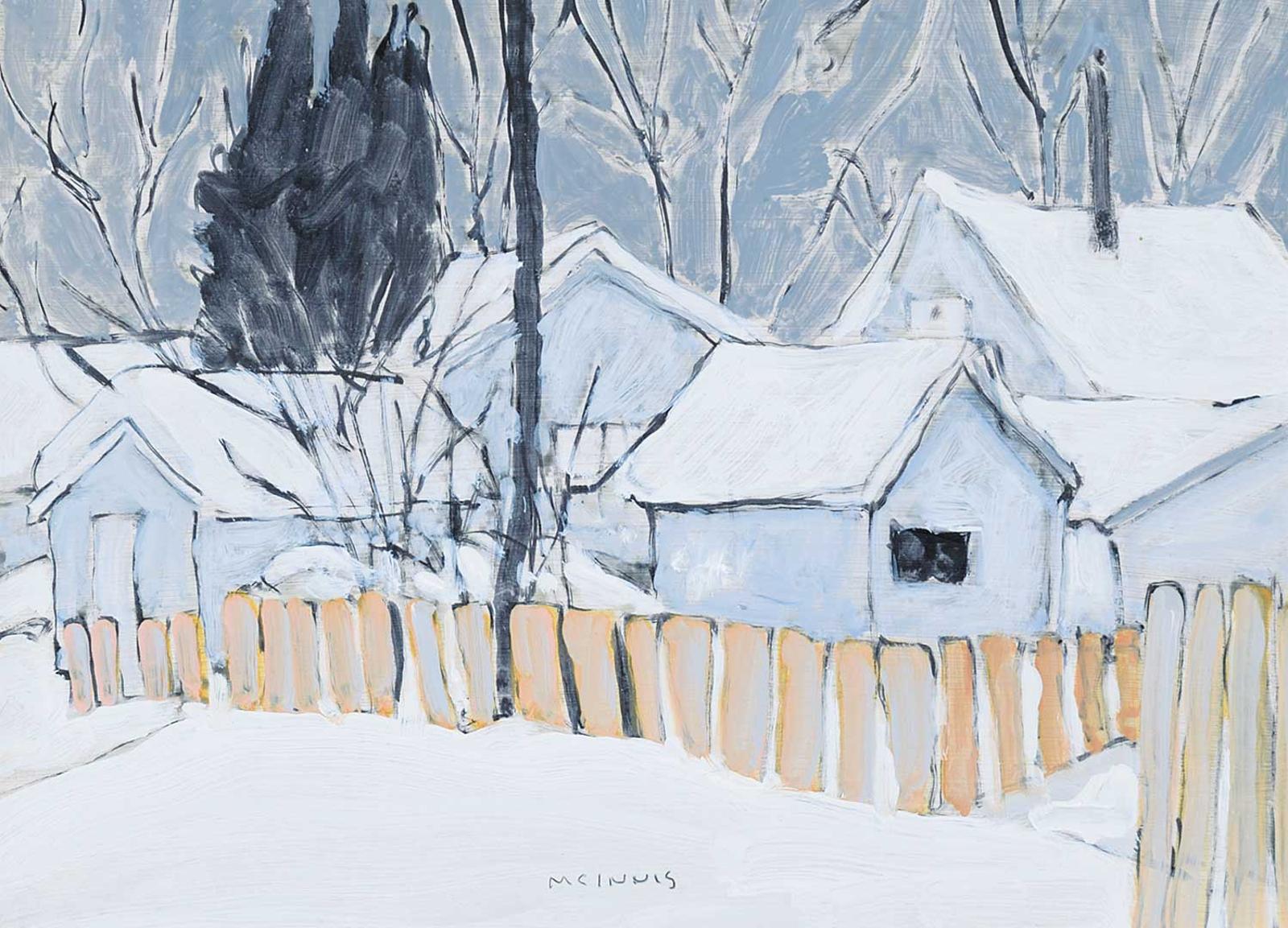 Robert F.M. McInnis (1942) - Untitled - My Backyard in Winter