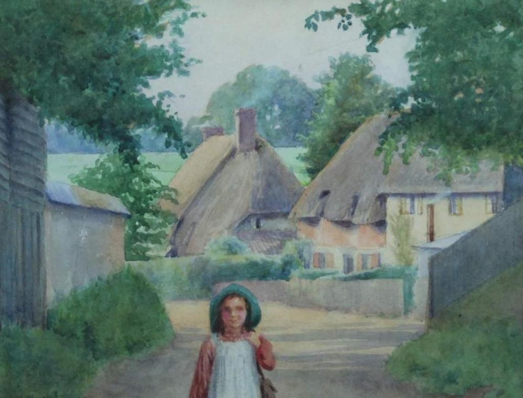 Walter Joseph (W.J.) Phillips (1884-1963) - Young Girl in an English Village