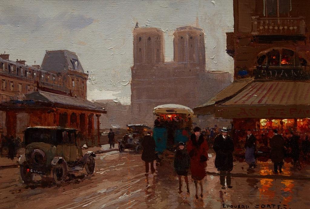 Edouard Léon Cortès (1882-1969) - Notre-Dame, Place St. Michel