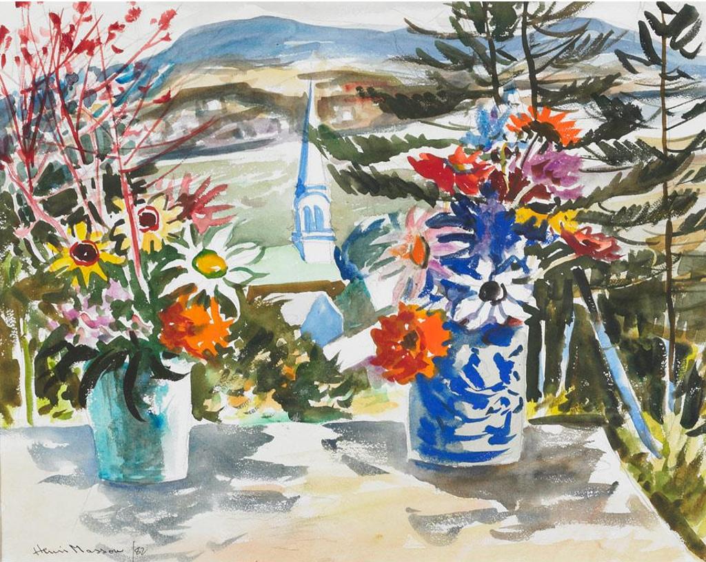 Henri Leopold Masson (1907-1996) - Deux Bouquets A Pointe Au Pic, Que.