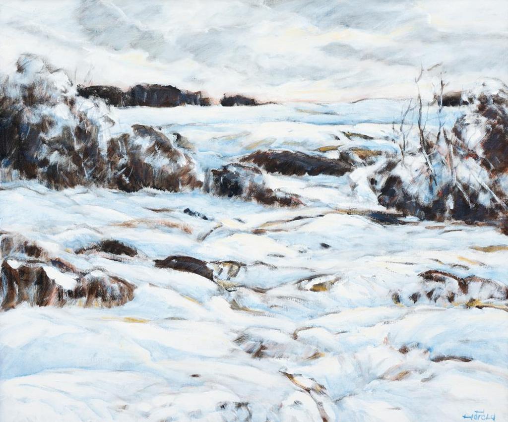 Hans Herold (1925-2011) - Snow Covered Prairie, Sask.