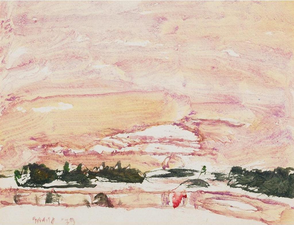 David Browne Milne (1882-1953) - White Clouds At Sunset