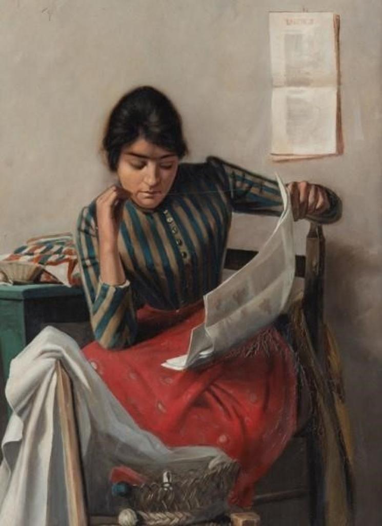 Vittorio Guaccimanni (1859-1938) - Portrait of a Woman Reading