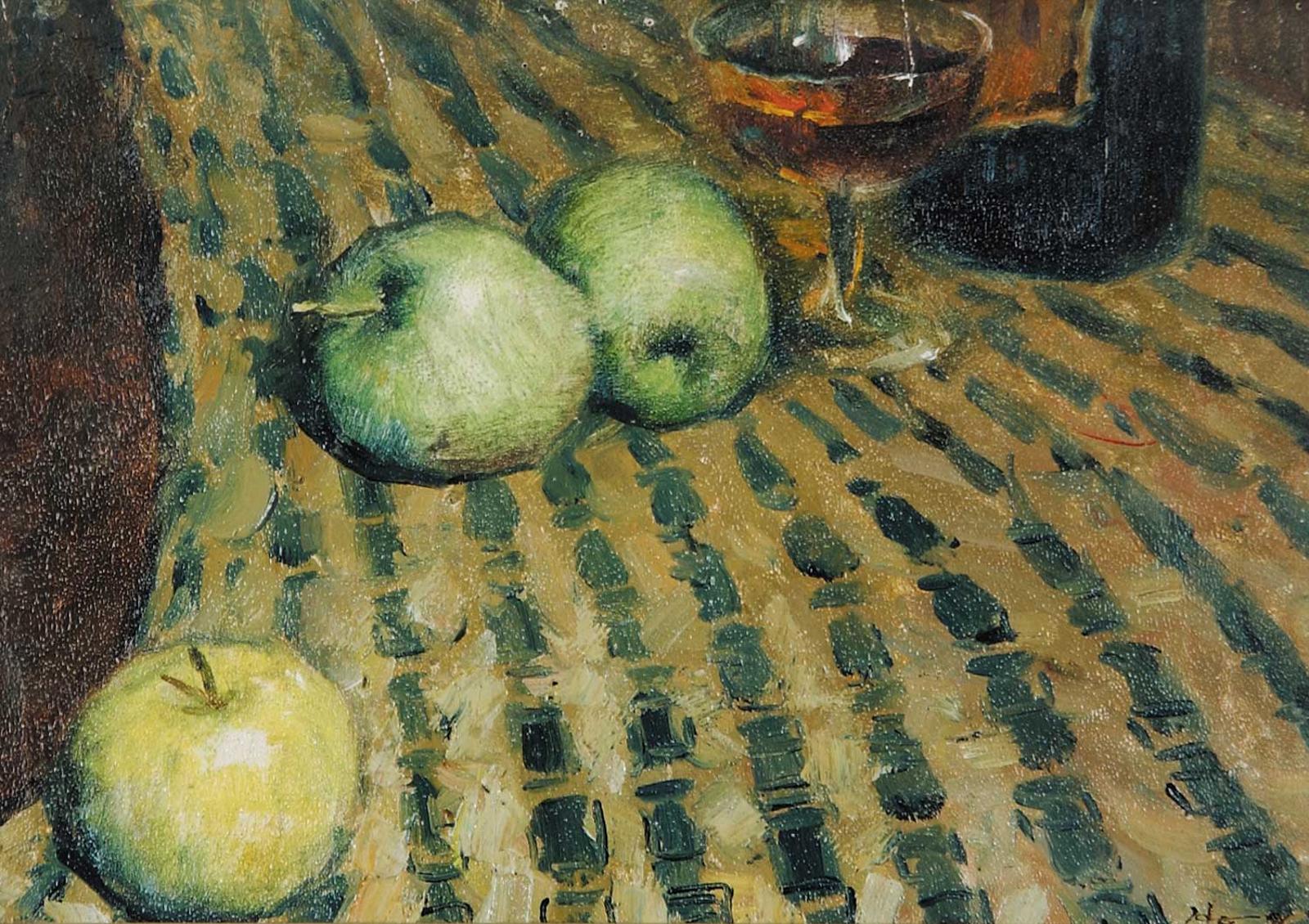 Simon Ho - Untitled - Granny Smiths and a Glass of Wine