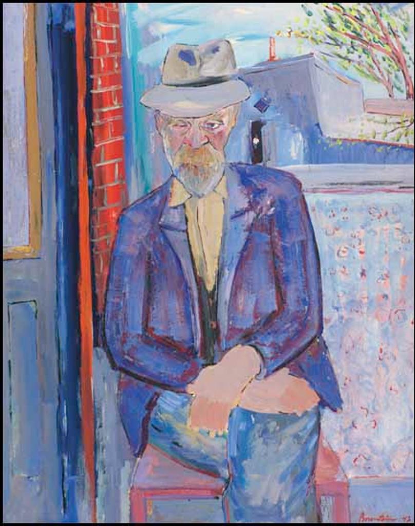 Samuel (Sam) Borenstein (1908-1969) - Seated Man on a Balcony