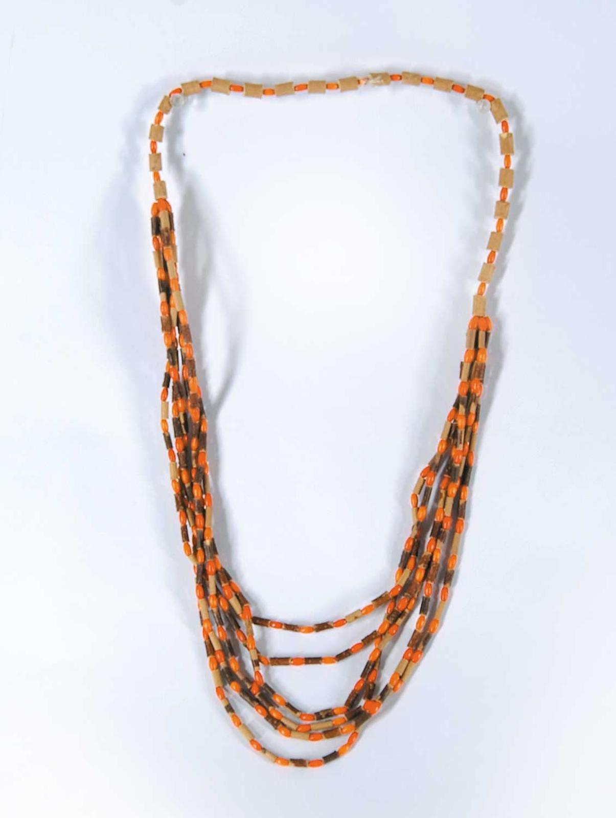Robert Charles Aller (1922-2008) - Untitled - Red Willow Necklace with Orange Beads