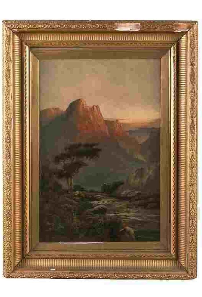 Alfred Fontville de [Junior] Breanski (1877-1957) - Landscape with mountain