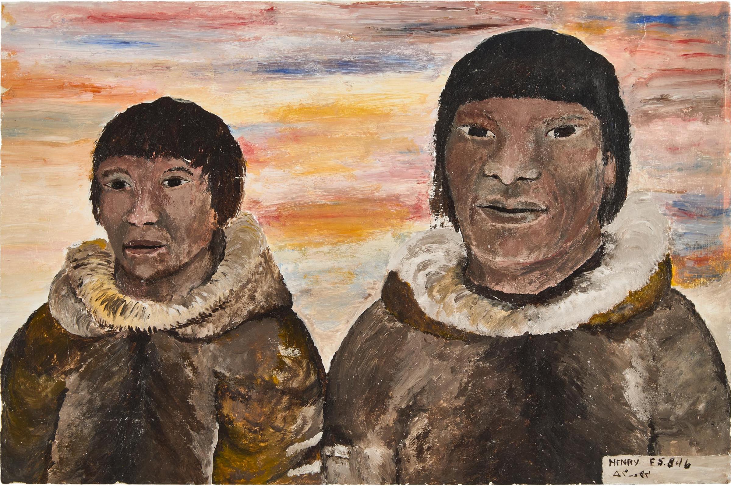 Henry Evaluardjuk (1923-2007) - Untitled (Two Men)