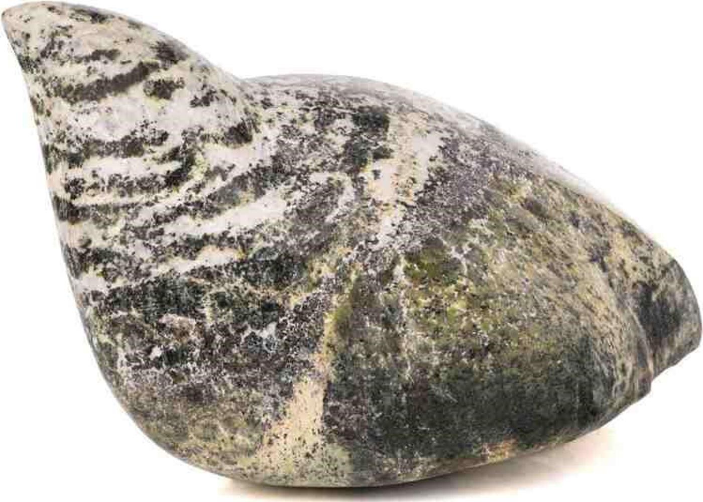 E.B. Cox (1914-2003) - Carved sculpture depicting a large bird in striped green and grey stone by Canadian sculptor E.B. Cox . Signed 'E.B. Cox' to the underside. Canadian