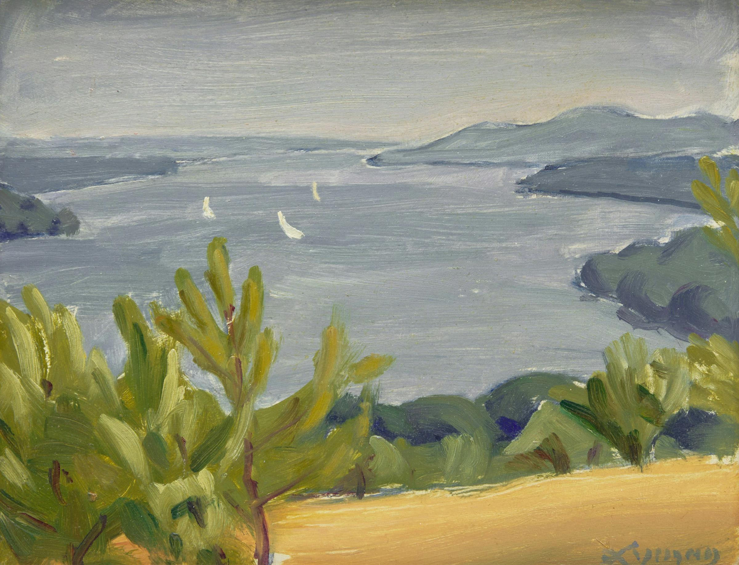 John Goodwin Lyman (1886-1967) - Boat Racing, Lake Massawippi, P.Q.