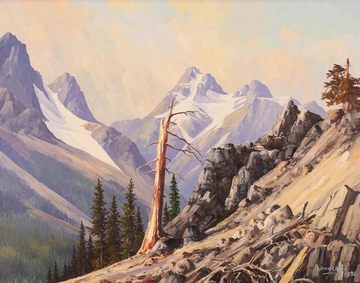 Duncan Mackinnon Crockford (1922-1991) - Overlooking The Peaks; 1956