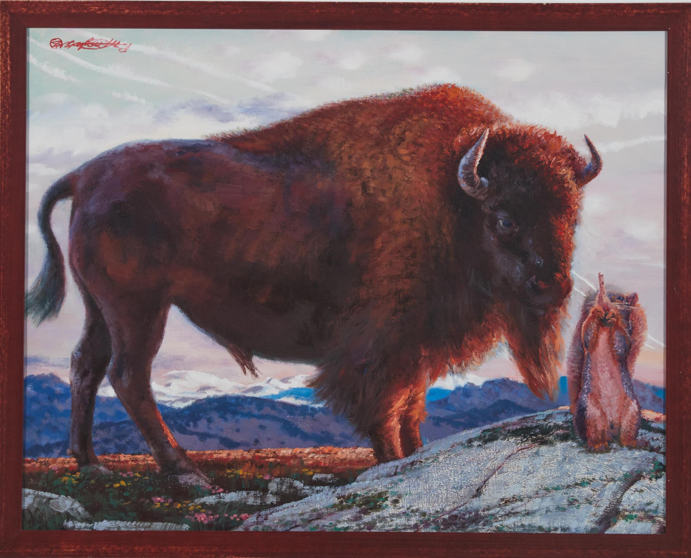 Yanzhou Xu - 徐延洲 (生于1961年)《山韵》油画 作于2005-2008年