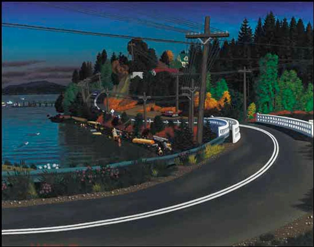 Edward John (E. J.) Hughes (1913-2007) - Davis Lagoon Bridge, Saltair, BC
