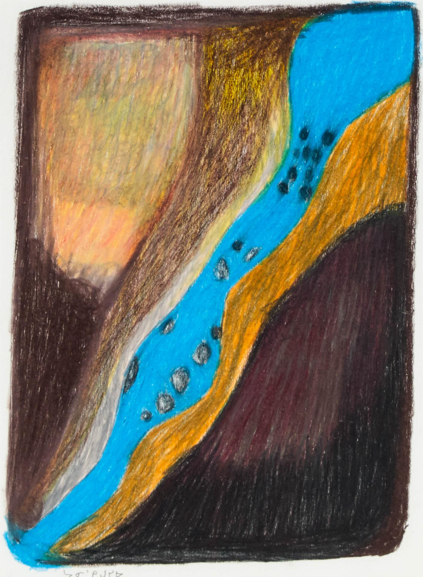 Janet Kigusiuq (1926-2005) - Untitled (River From Above)