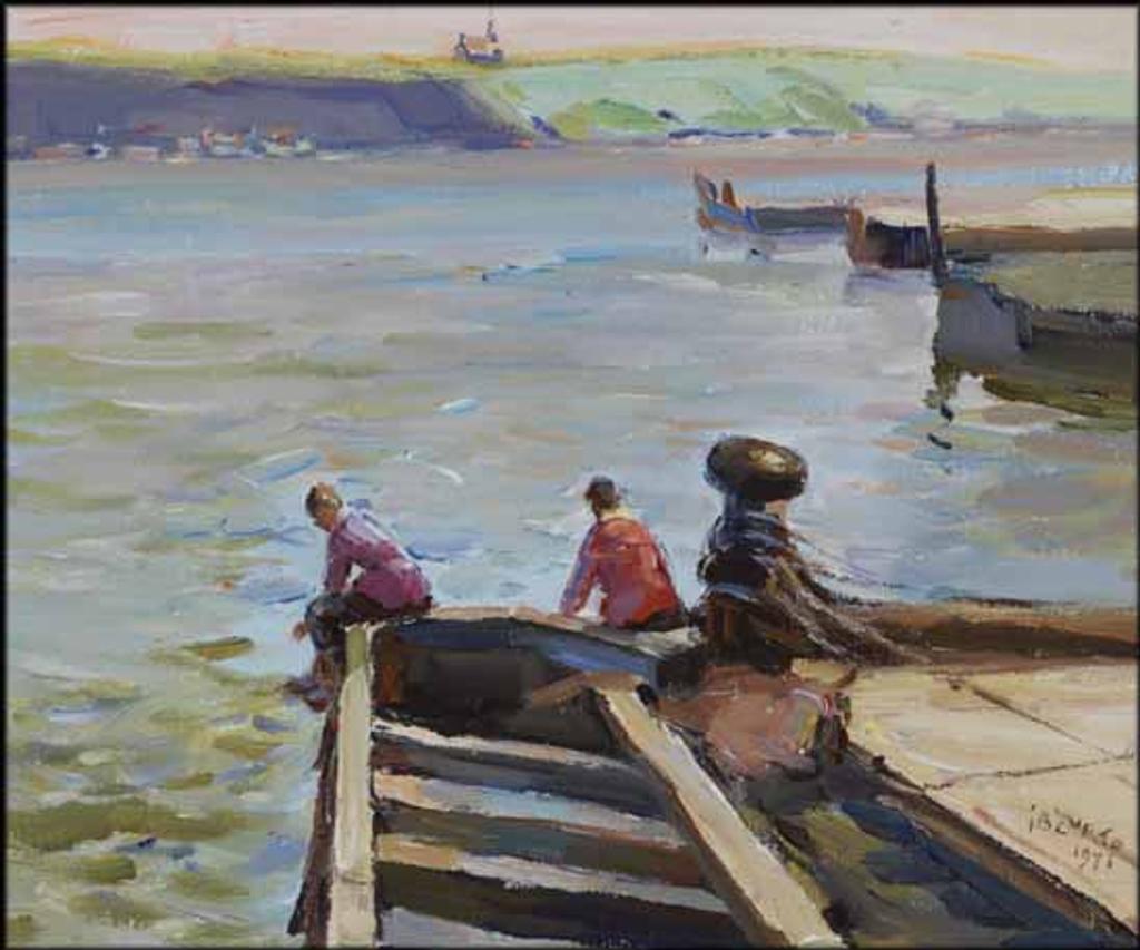 Francesco (Frank) Iacurto (1908-2001) - Boys at a Dock