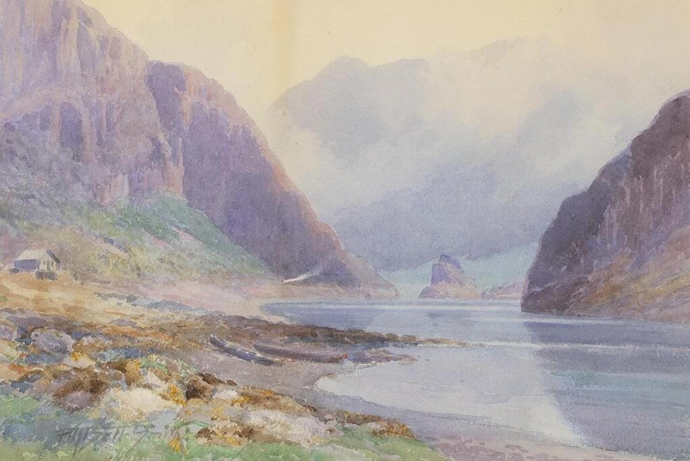 Frederic Martlett Bell-Smith (1846-1923) - Mountain Landscape With Approaching Train