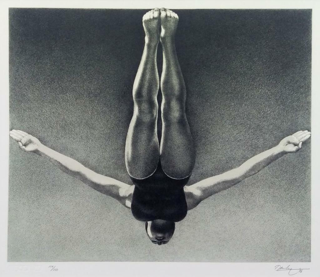Ken (Kenneth) Edison Danby (1940-2007) - Montreal Olympic Series, The Diver, 1976