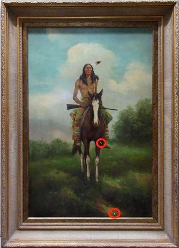 Troy Denton (1949) - Untitled (Warrior On Horseback)