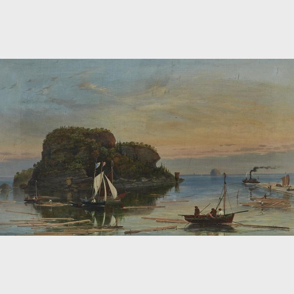 William Nicoll Cresswell (1822-1888) - Harbour Scene (Possibly Goderich, Ontario)