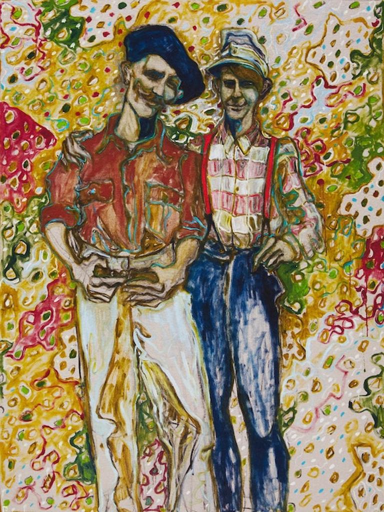 Billy Childish (1959) - Father with Son; Man Stood by Tomb