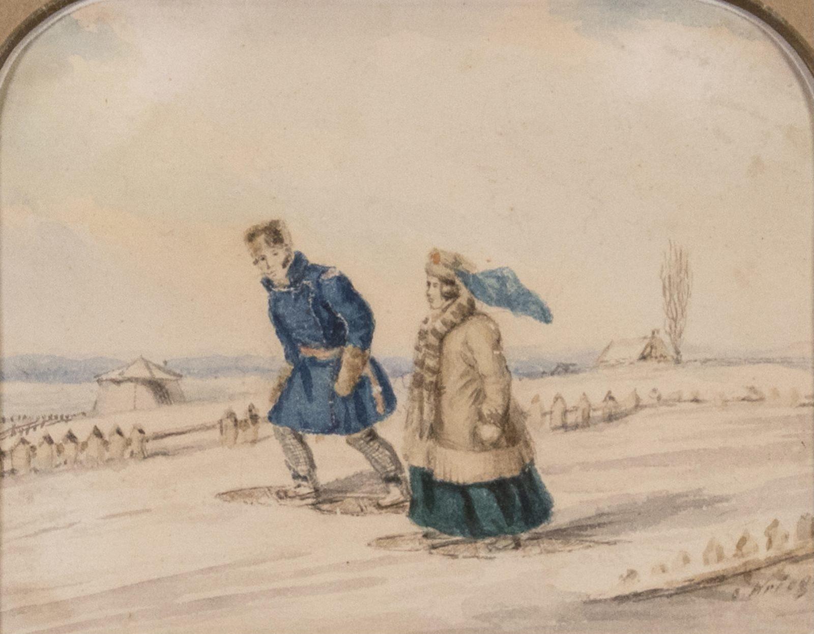 Cornelius David Krieghoff (1815-1872) - Snowshoers