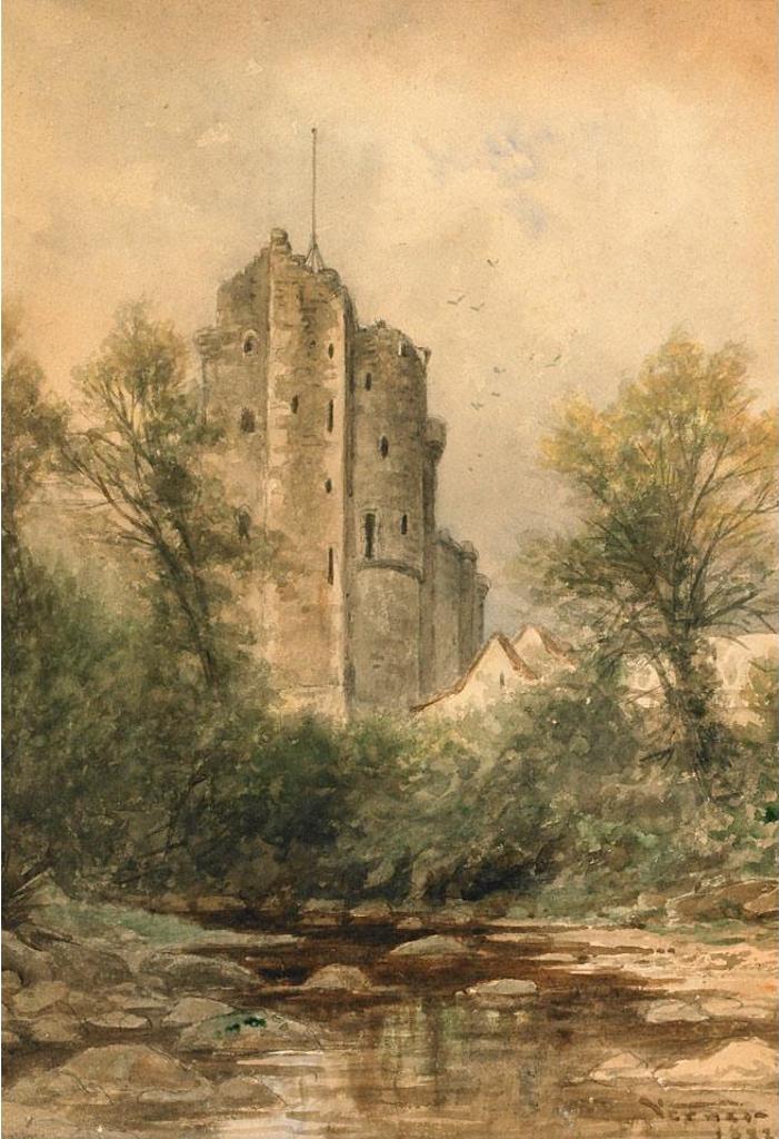 Frederick Arthur Verner (1836-1928) - Castle By The Stream