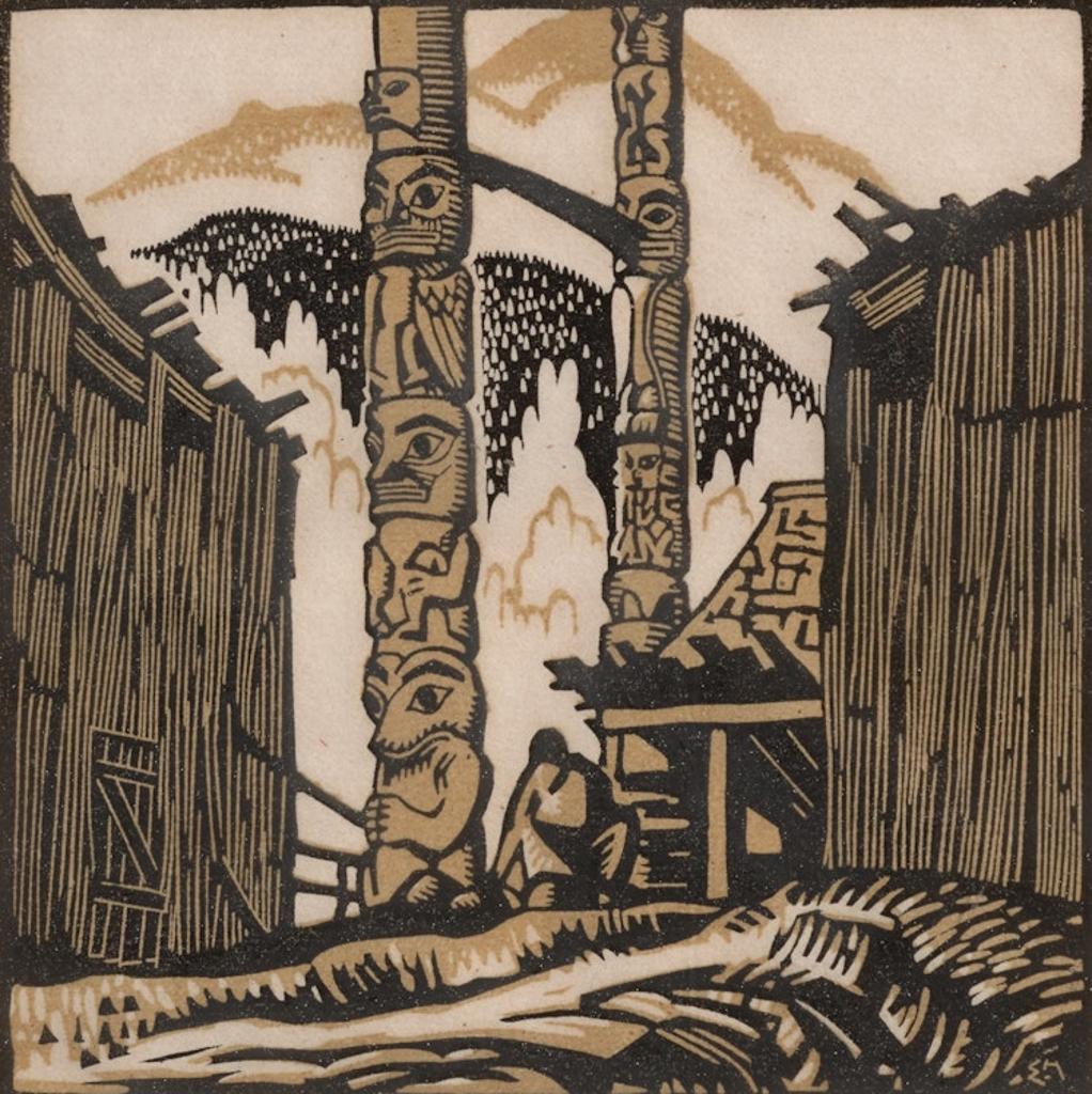 Edwin Headley Holgate (1892-1977) - Totem Poles, No. 1 (1926)